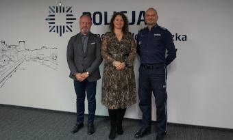 Kierownictwo Okręgowego Inspektoratu Pracy w Bydgoszczy z Komendantem Wojewódzkim Policji w Bydgoszczy