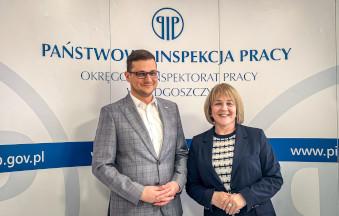 Wizyta Wojewody Kujawsko-Pomorskiego w Okręgowym Inspektoracie Pracy w Bydgoszczy