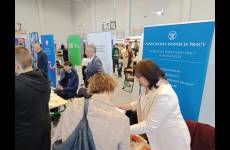 Stoisko Okręgowego Inspektoratu Pracy w Bydgoszcz na Targach Pracy w Golubiu-Dobrzyniu