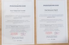 Podziękowania dla przedstawicielek Okręgowego Inspektoratu Pracy w Bydgoszczy