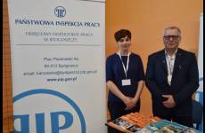 Stoisko Okręgowego Inspektoratu Pracy w Bydgoszczy na Targach Pracy, Szkół i Zawodów w Rypinie