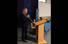 Grzegorz Meler, Zastępca Okręgowego Inspektora Pracy w Bydgoszczy podczas zakończenia na Posiedzeniu Komisji ds. Bezpieczeństwa i Higieny Pracy w Rolnictwie przy Okręgowym Inspektorze Pracy w Bydgoszczy