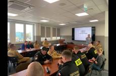 Dariusz Kistela podczas szkolenia Szkoły Podoficerskiej Państwowej Straży Pożarnej w Bydgoszczy