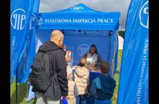 Stoisko Okręgowego Inspektoratu Pracy w Bydgoszczy podczas Święta Gminy Białe Błota