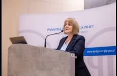 Danuta Kalinowska, p.o. Okręgowego Inspektora Pracy w Bydgoszczy podczas otwarcia konferencji