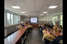 Dariusz Kistela podczas szkolenia Szkoły Podoficerskiej Państwowej Straży Pożarnej w Bydgoszczy