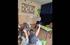 Uczniowie Szkoły Podstawowej w Mycielewie podczas szkolenia