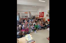 Uczniowie Szkoły Podstawowej w Ślesinie podczas szkolenia