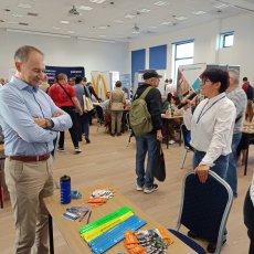 Stoisko Okręgowego Inspektoratu Pracy w Bydgoszczy podczas Targów Pracy i Współpracy dla Osób z Niepełnosprawnościami