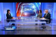 Zrzut ekranu TVP3 Bydgoszcz rozmowy gości w studio