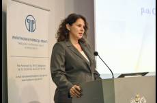 Sylwia Krawczyk, p.o. Okręgowego Inspektora Pracy w Bydgoszczy podczas przemówienia