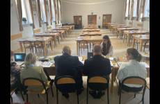 Uczestnik Konkursu Wiedzy o Zasadach BHP „Bezpiecznie od startu” w trakcie części ustnej