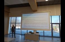 Dariusz Drapiewski, Kierownik Biura Działań Społecznych i Środowiskowych oraz Płatności Bezpośrednich Kujawsko - Pomorskiego Oddziału Regionalnego Agencji Restrukturyzacji i Modernizacji Rolnictwa podczas prelekcji