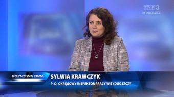 Okręgowy Inspektor Pracy w Bydgoszczy gościem „Rozmowy Dnia” w TVP3 Bydgoszcz